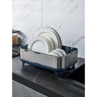 Khay Inox úp chén bát ráo nước, rổ úp bát đĩa có khay hứng nước
