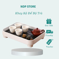 Khay kệ để bộ Trà, cốc chén nhựa giả vân gỗ cao cấp sang trọng-Giá tại kho