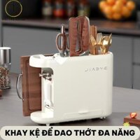 Khay Kệ Để Dao Thớt Hộp Ống Đựng Đũa Muỗng Kết Hợp Giá Để Úp Thớt Nắp Vung Kèm Mài Dao Để Đồ Nhà Bếp