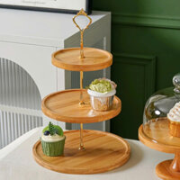 Khay Kệ Đựng Bánh Gỗ 3 Tầng Trang Trí Tiệc Sinh Nhật, Teabreak, Fingerfood, Buffet, Decor Quán
