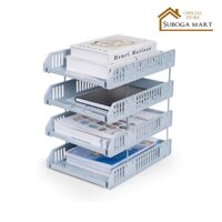 KHAY KỆ ĐỰNG TÀI LIỆU 4 TẦNG VIỆT NHẬT 5683-4, KHAY TÀI LIỆU 4 TẦNG TÍCH KIỆM KHÔNG GIAN