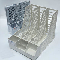 Khay Kệ dựng tài liệu văn phòng 3 ngăn xinh xắn Việt Nhật - Giá đựng sách để bàn