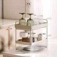 Khay kệ úp cốc để chén và đựng ly FEEKA 2 tầng để bàn, kệ khay đựng ly và để chén úp cốc tháo rời