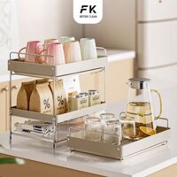 Khay kệ úp cốc để chén và đựng ly FEEKA 2 tầng để bàn, kệ khay đựng ly và để chén úp cốc tháo rời
