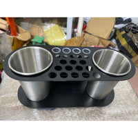 khay kèm 2 cốc inox rửa kim xăm hình -tattoo