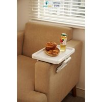 Khay kẹp ghế sofa BLUEZON màu trắng vintage, tay vịn ghế sofa chống trượt