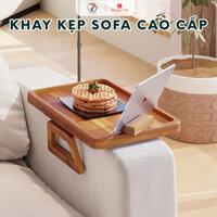 Khay kẹp sofa thương hiệu Sev7nCraft, dùng để thức ăn, có khay đỡ điện thoại, tiện ích, sang trọng
