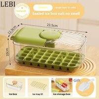 Khay làm đá dung tích lớn có nắp chống mùi, lý tưởng cho rau củ và nước sốt, có nhiều màu sắc, vận chuyển xuyên biên giới