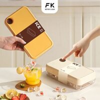 Khay làm đá thông minh FEEKA để tủ lạnh có nắp lấy đá nhanh, khay đựng đá tủ lạnh có nắp dễ lấy đá