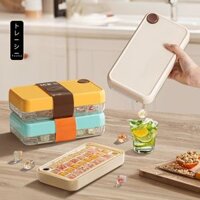 Khay làm đá thông minh FEEKA để tủ lạnh có nắp lấy đá nhanh, khay đựng đá tủ lạnh có nắp dễ lấy đá