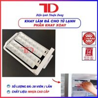 Khay làm đá Và Trữ Đá Viên Tiện Lợi Có Cần Xoay Để Rớt Đá Tự Động, Khay Làm Đá Cho Tủ Lạnh Điện lạnh Thuận Dung