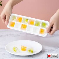 Khay làm đá viên kháng khuẩn, an toàn Nakaya Ice Tray - Hàng nội địa Nhật Bản nhập khẩu chính hãng Made in Japan K280K281K298 - Loại 12 viên khay kép