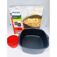 Khay Lót Chiên Nướng 1.3L Cho Nồi Chiên Không Dầu (Tặng Kèm Đế Silicon) Philips HD9925/01