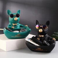 Khay Lucky Dog - Khay đựng hoa quả bánh kẹo-Tượng Decor hình chó đáng yêu