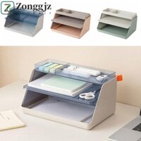 Khay lưu trữ tập tin ZONGGJZ, Hộp đựng giấy tập tin dung lượng lớn bền bỉ, Thiết kế độc đáo Giá đựng sách bằng nhựa tiết kiệm không gian chắc chắn Đồ dùng văn phòng