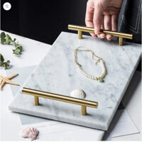 Khay Marble decor phong cách hoàng gia sang trọng. Phụ kiện chụp ảnh food, mỹ phẩm, trang sức