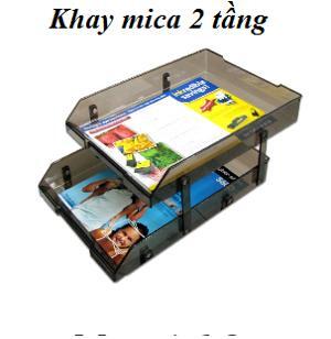 Khay mica 2 tầng