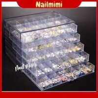 Khay Mica 5 Tầng - Đựng Đá, Charm, Phụ Kiện Trang Trí Móng