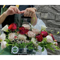 Khay mica đựng hoa - Hộp hoa trong suốt - Giỏ mica trang trí - Giỏ trong suốt cắm hoa