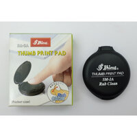 Khay mực lăn tay tròn Shiny màu đen - SM2A