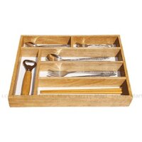 Khay Muỗng Nĩa 6 Ngăn Gỗ Đức Thành 23031 36x26x4.2cm