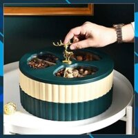 KHAY MỨT ĐỰNG BÁNH KẸO MỨT TẾT 2 TẦNG HÌNH CON HƯƠU