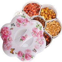 Khay mứt hình cánh hoa- Khay mứt phíp 7 ngăn hình 6 cánh hoa cao cấp