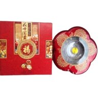 Khay mứt hoa mai 5 cánh có nhạc - Hộp đựng mứt tết - Hộp đựng bánh kẹo - Hộp mứt