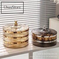 Khay mứt , Khay đựng bánh kẹo hạt mứt ngày Tết Hình con gấu bằng nhựa có nắp đậy trong suốt cao cấp ( nắm gấu )