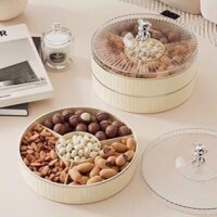 Khay mứt, khay đựng bánh kẹo Tết, khay đựng mứt hạt dưa, trái cây 1 tầng nắp gấu