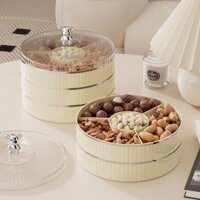 Khay mứt, khay đựng bánh kẹo Tết, khay đựng mứt hạt dưa, trái cây 1 tầng nắp gấu