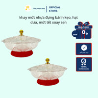 Khay mứt nhựa đựng bánh kẹo, hạt dưa, mứt tết xoay sen