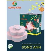 Khay mứt nở hoa 2 tầng