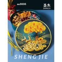 Khay Mứt Tết 3D Hộp Đựng Bánh Kẹo Nhựa Họa Tiết Cổ Điển Sang Trọng - Hàng Loại 1