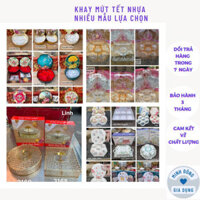 Khay mứt tết , Khay đựng bánh kẹo tết bằng nhựa chia ngăn nhiều mẫu lựa chọn có hộp kèm theo