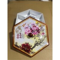 Khay Mứt Tết, Khay Đựng Bánh Kẹo, Đồ Ăn Vặt Nhựa Màu Gỗ Đẹp