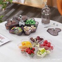 Khay Mứt Trái Tim (Charm Thỏ) Màu Xám Khói Cao Cấp Sang Trọng