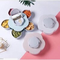 KHAY MỨT TỰ XOAY HÌNH BÔNG SEN TẾT 2019(KÈM HỘP XIÊN VÀ KỆ ĐIỆN THOẠI)