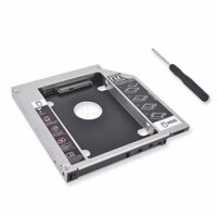 Khay nâng cấp/lắp thêm ổ cứng cho Laptop qua khe lắp LOẠI DÀY CD/DVD 12.7mm (Caddy HDD/SSD SATA) (Đen bạc)(Not Specified)