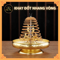 Khay Nhang Hương Vòng - Đồ Thờ Cúng khay hình rồng vàng