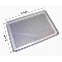 Khay Nhôm Chữ Nhật 60x40cm, Khay Nhôm Đục Lỗ 60x40cm, Khay Nhôm Chống Dính 60x40cm, Khay Nhôm Nướng Bánh