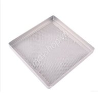 Khay nhôm nướng bánh vuông đục lỗ (28x28cm), cao 3cm, dày 1mm    -   hanadolambanh