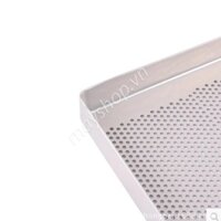 Khay nhôm nướng bánh vuông đục lỗ (28x28cm), cao 3cm, dày 1mm  - mayshopcs3