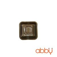 Khay nhựa 9cm đựng bánh Trung Thu 125-150g nâu cà phê PP (10 chiếc)