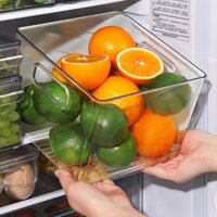 Khay nhựa để tủ lạnh khay vuông, hộp đựng thực phẩm bảo quản thức ăn rau củ, đồ khô ngăn tủ lạnh thông minh cao cấp
