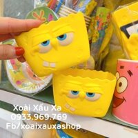 khay nhựa đựng đồ hình Bọt biển spongebob siêu đáng yêu (dvt: 1 cái)