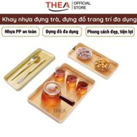 Khay nhựa đựng đồ, khay đựng ly, đựng trà, Khay nhựa đựng đồ ăn, thực phẩm đa năng  - THEA