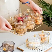 Khay Nhựa Đựng Mứt 6 Ngăn- Khay Đựng Mứt, Tết Khay Đựng Trái Cây Khô, Trang Trí Phòng Khách Sang Trọng