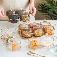 Khay Nhựa Đựng Mứt 6 Ngăn- Khay Đựng Mứt, Tết Khay Đựng Trái Cây Khô, Trang Trí Phòng Khách Sang Trọng