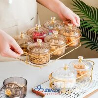 Khay Nhựa Đựng Mứt 6 Ngăn- Khay Đựng Mứt, Tết Khay Đựng Trái Cây Khô, Trang Trí Phòng Khách Sang Trọng